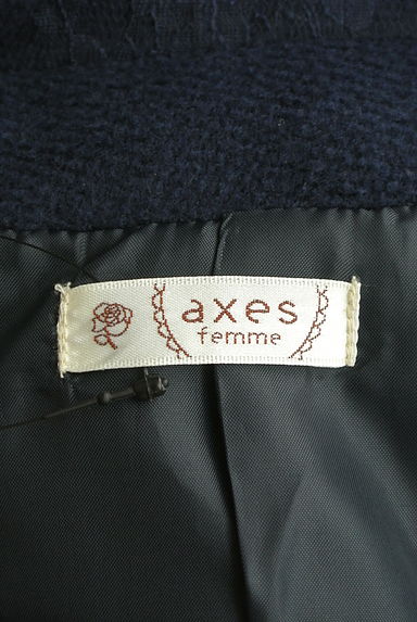 axes femme（アクシーズファム）の古着「フラワーレースステンカラーロングコート（コート）」大画像６へ