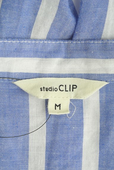 studio CLIP（スタディオクリップ）の古着「Ｖネックオーバーストライプブラウス（ブラウス）」大画像６へ