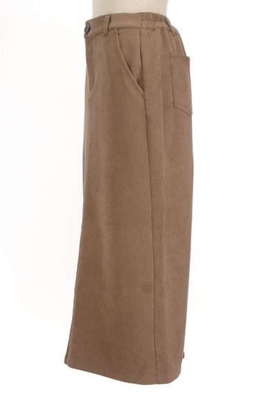 Melan Cleuge（メランクルージュ）の古着「ミモレ丈スウェードタイトスカート（ロングスカート・マキシスカート）」大画像３へ