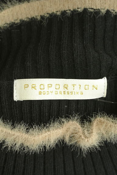 PROPORTION BODY DRESSING（プロポーションボディ ドレッシング）の古着「ベルト付きファー袖膝下ニットワンピース（ワンピース・チュニック）」大画像６へ