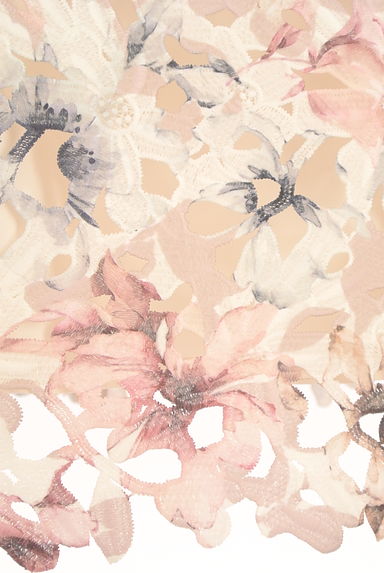 Debut de Fiore by LAISSE PASSE（デビュー・ド・フィオレ）の古着「花柄刺繍レースミディスカート（スカート）」大画像５へ