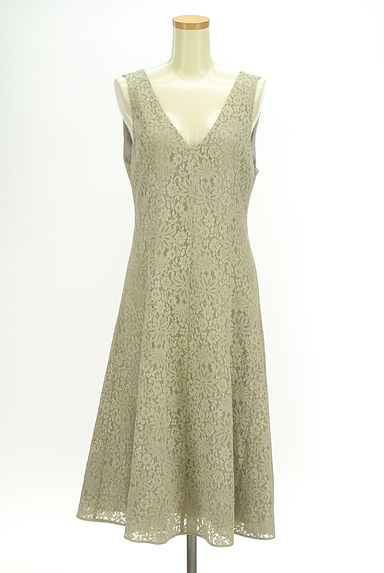 PROPORTION BODY DRESSING（プロポーションボディ ドレッシング）の古着「総レースミモレ丈フレアワンピース（キャミワンピース）」大画像１へ