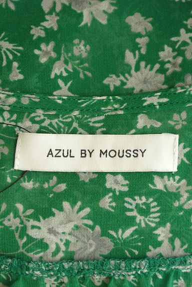 AZUL by moussy（アズールバイマウジー）の古着「ベルト付き花柄シフォンロングカーディガン（カーディガン・ボレロ）」大画像６へ