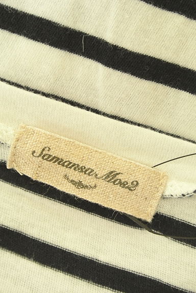 SM2（サマンサモスモス）の古着「刺繍入りフレンチスリーブボーダーカットソー（カットソー・プルオーバー）」大画像６へ