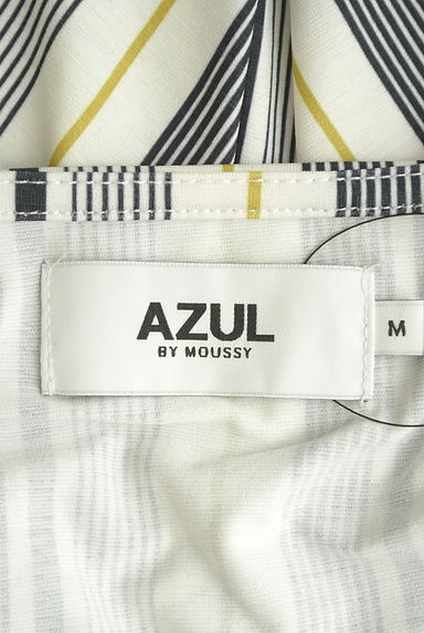 AZUL by moussy（アズールバイマウジー）の古着「マルチストライプストレッチカットソー（カットソー・プルオーバー）」大画像６へ