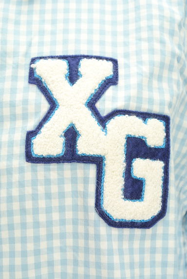 X-girl（エックスガール）の古着「ロゴワッペン付きチェック柄シャツ（カジュアルシャツ）」大画像４へ
