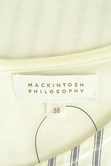 MACKINTOSH PHILOSOPHY（マッキントッシュ フィロソフィー）の古着「前後切替フレンチスリーブストライプカットソー（カットソー・プルオーバー）」大画像６へ