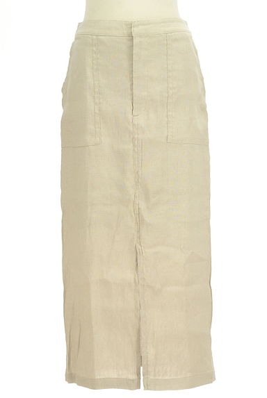 SLOBE IENA（スローブイエナ）の古着「麻混ベイカーロングタイトスカート（ロングスカート・マキシスカート）」大画像１へ