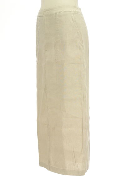 SLOBE IENA（スローブイエナ）の古着「麻混ベイカーロングタイトスカート（ロングスカート・マキシスカート）」大画像３へ