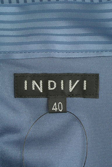 INDIVI（インディヴィ）の古着「リボンタイストライプブラウス（カットソー・プルオーバー）」大画像６へ
