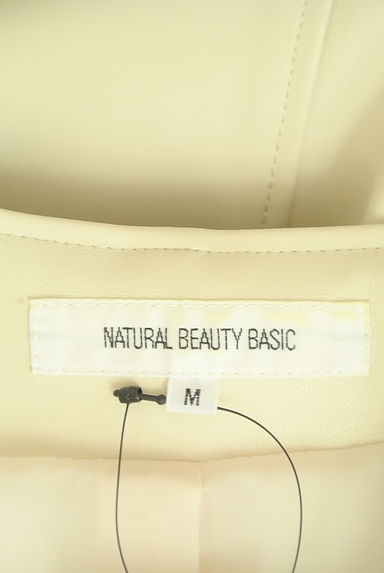NATURAL BEAUTY BASIC（ナチュラルビューティベーシック）の古着「エコレザーノーカラージャケット（ブルゾン・スタジャン）」大画像６へ