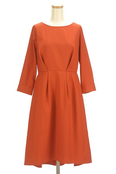 UNITED ARROWS（ユナイテッドアローズ）の古着「８分袖膝丈フレアワンピース（ワンピース・チュニック）」大画像１へ