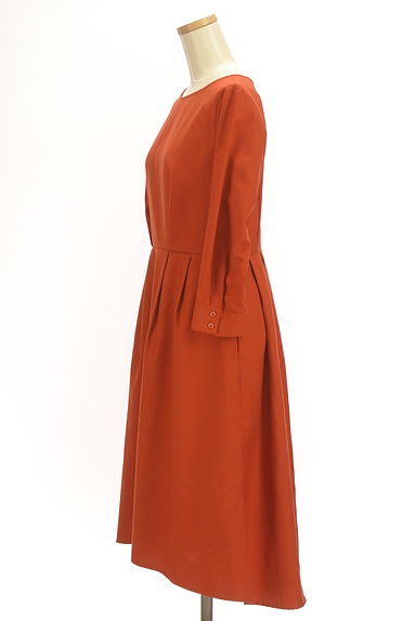 UNITED ARROWS（ユナイテッドアローズ）の古着「８分袖膝丈フレアワンピース（ワンピース・チュニック）」大画像３へ