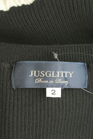 JUSGLITTY（ジャスグリッティー）の古着「ノースリニット切替ワンピース（ワンピース・チュニック）」大画像６へ