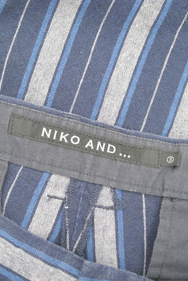 niko and...（ニコ アンド）の古着「ストライプ柄リネン混テーパードパンツ（パンツ）」大画像６へ