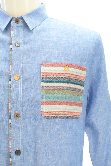 Ciaopanic（チャオパニック）の古着「刺繍胸ポケット五分袖シャツ（カジュアルシャツ）」大画像４へ