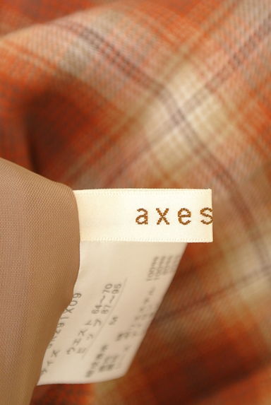 axes femme（アクシーズファム）の古着「フロッキープリント膝下チェックスカート（ロングスカート・マキシスカート）」大画像６へ