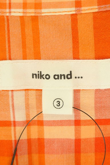 niko and...（ニコ アンド）の古着「オープンカラーラメラインチェックシャツ（ブラウス）」大画像６へ