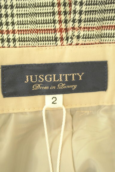 JUSGLITTY（ジャスグリッティー）の古着「ベルト付きラップ風ミディチェックスカート（ロングスカート・マキシスカート）」大画像６へ