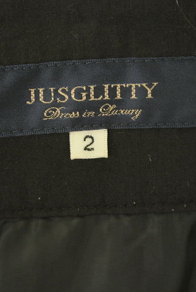 JUSGLITTY（ジャスグリッティー）の古着「フェイクレザーストラップ膝下ペンシルスカート（オーバーオール・サロペット）」大画像６へ
