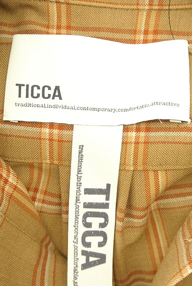 ticca（ティッカ）の古着「チェック柄起毛ロングシャツワンピース（ワンピース・チュニック）」大画像６へ