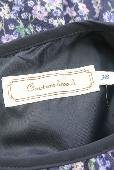 Couture Brooch（クチュールブローチ）の古着「ベルト付き小花柄膝丈シフォンワンピース（ワンピース・チュニック）」大画像６へ