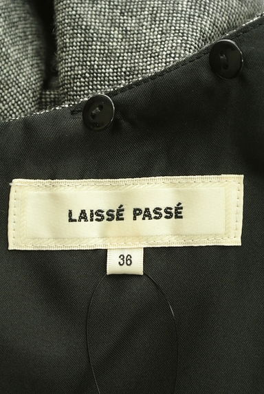 LAISSE PASSE（レッセパッセ）の古着「ベルト付き刺繍付け襟膝丈ウール混ワンピース（ワンピース・チュニック）」大画像６へ