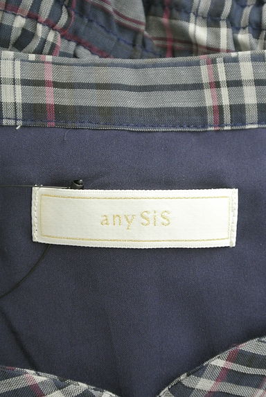 anySiS（エニィスィス）の古着「フレアスリーブチェックロングワンピース（ワンピース・チュニック）」大画像６へ