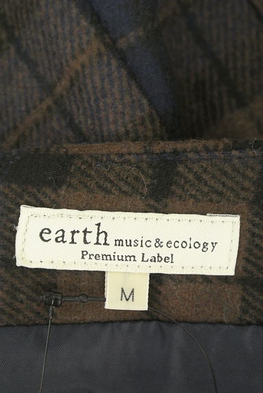 earth music&ecology（アースミュージック＆エコロジー）の古着「膝上チェック起毛スカート（スカート）」大画像６へ