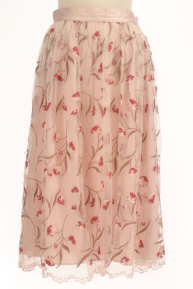 LAISSE PASSE（レッセパッセ）の古着「花刺繍入りミディスカート（ロングスカート・マキシスカート）」大画像１へ