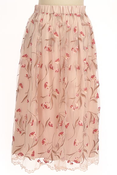 LAISSE PASSE（レッセパッセ）の古着「花刺繍入りミディスカート（ロングスカート・マキシスカート）」大画像２へ