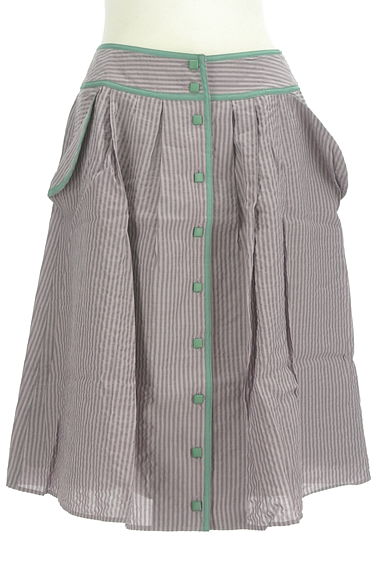 Jocomomola（ホコモモラ）の古着「パイピングストライプ膝下スカート（スカート）」大画像１へ