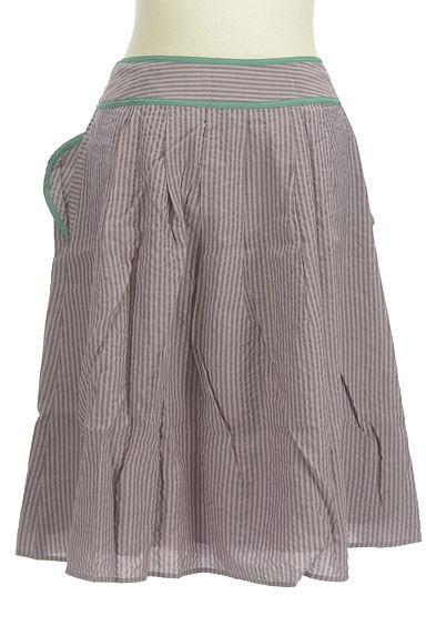 Jocomomola（ホコモモラ）の古着「パイピングストライプ膝下スカート（スカート）」大画像２へ