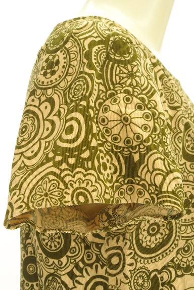 Jocomomola（ホコモモラ）の古着「レトロ花柄膝上コーデュロイワンピース（ワンピース・チュニック）」大画像４へ