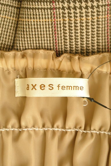 axes femme（アクシーズファム）の古着「グレンチェック柄膝上キャミワンピース（キャミワンピース）」大画像６へ