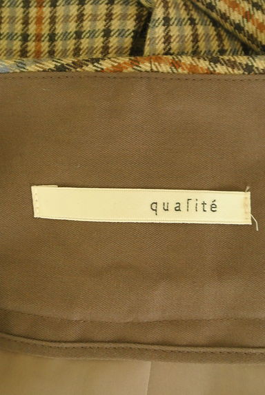 qualite（カリテ）の古着「チェック柄ハイウエストワイドパンツ（パンツ）」大画像６へ