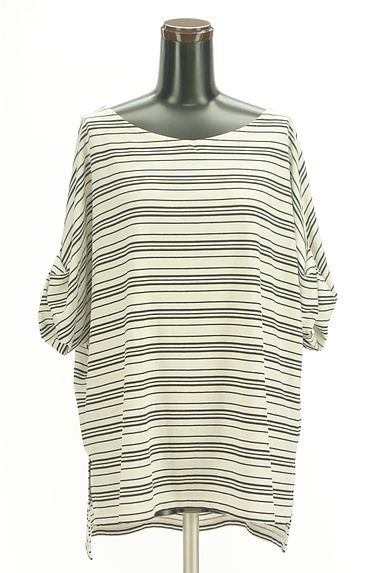 AZUL BY MOUSSY（アズールバイマウジー）の古着「ボーダー柄ドロップショルダープルオーバー（カットソー・プルオーバー）」大画像１へ
