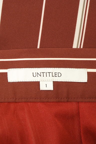UNTITLED（アンタイトル）の古着「ストライプ柄アシメフレア膝下丈スカート（スカート）」大画像６へ