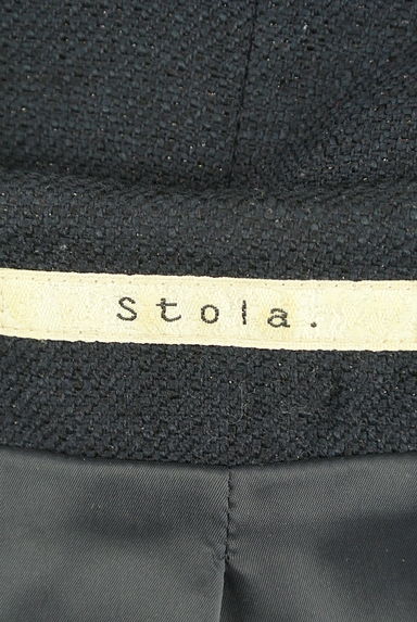 Stola.（ストラ）の古着「ノーカラーペプラムラメジャケット（ジャケット）」大画像６へ
