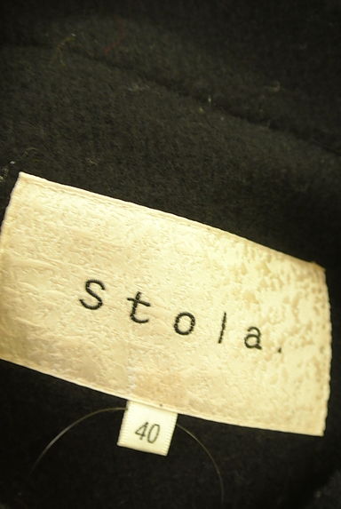 Stola.（ストラ）の古着「ベルト付きファー襟ハイネックロングコート（コート）」大画像６へ