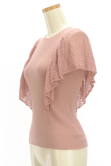 PROPORTION BODY DRESSING（プロポーションボディ ドレッシング）の古着「レース袖リブニットトップス（ニット）」大画像３へ
