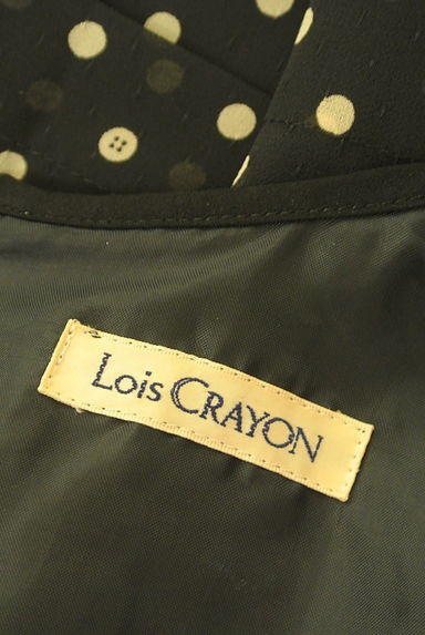 Lois CRAYON（ロイスクレヨン）の古着「ウエストリボンドット柄膝丈シフォンワンピース（ワンピース・チュニック）」大画像６へ
