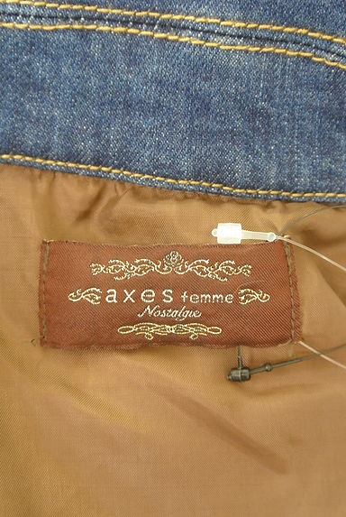 axes femme（アクシーズファム）の古着「ツイード×刺繍入りデニムジャケット（ブルゾン・スタジャン）」大画像６へ
