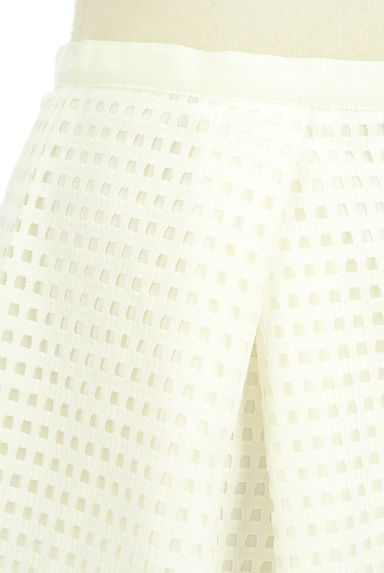 STRAWBERRY-FIELDS（ストロベリーフィールズ）の古着「透かしチェックレース膝上フレアスカート（スカート）」大画像４へ