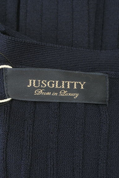 JUSGLITTY（ジャスグリッティー）の古着「８分袖リブニットカーディガン（カーディガン・ボレロ）」大画像６へ