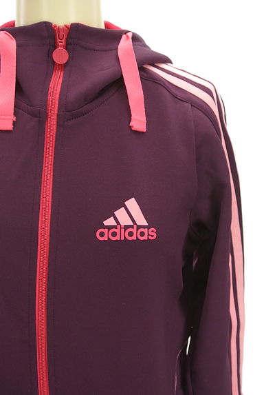 adidas（アディダス）の古着「ロゴ入りフードジャージトップス（ジャージトップス）」大画像４へ