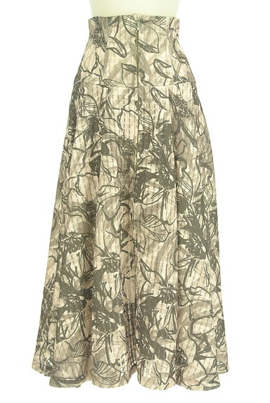 rienda（リエンダ）の古着「花柄×チェック柄シアーロングスカート（ロングスカート・マキシスカート）」大画像１へ