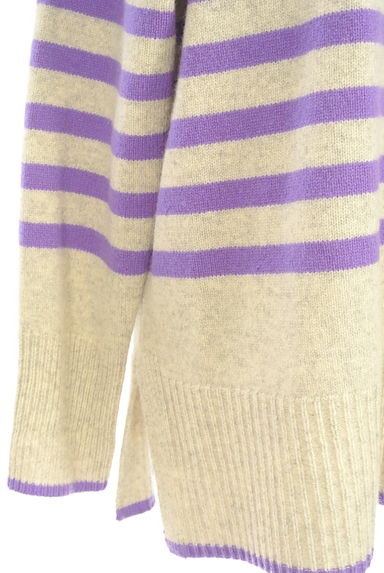 INDIVI（インディヴィ）の古着「カシミヤ混スタンドカラーボーダーニット（ニット）」大画像５へ