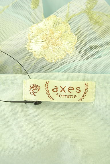 axes femme（アクシーズファム）の古着「花刺繍入りチュール袖シフォンカットソー（カットソー・プルオーバー）」大画像６へ