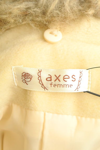 axes femme（アクシーズファム）の古着「ファー襟付き刺繍入りロングコート（コート）」大画像６へ